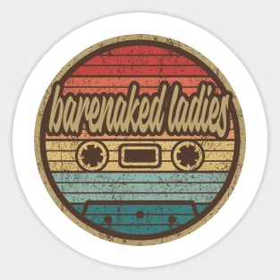 barenaked ladies cassette retro circle Sticker